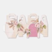 Pampasgras boho roze boog baby shower bedankdoosjes (Uitgevouwen)