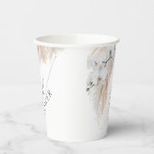 Pampasgras en witte orchideeën Tropisch Exotisch Papieren Bekers (Links)