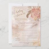 Pampasgras | Hydrangea Baby Shower Woordzoekopdrac Kaart (Voorkant)