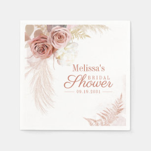 Pampasgras Taupe Bruiloft Bruidsshower Papier Servet