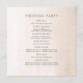 Pampasgras Witte Orchideeën Tropische bruiloft Programma (Achterkant)