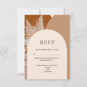 Pampass clair et Arches Mariage Carte RSVP (Devant)