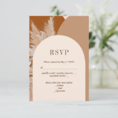Pampass clair et Arches Mariage Carte RSVP (Debout devant)