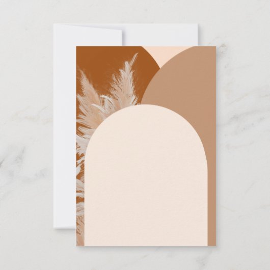 Pampass clair et Arches Mariage Carte RSVP (Dos)