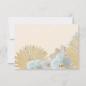 Pampass gras en orchideeën bruiloft RSVP Kaart (Achterkant)