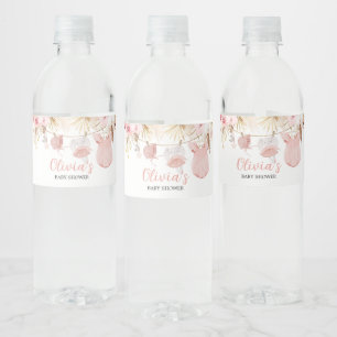 Pampass Grass Babykleding Baby shower Waterfles Etiket