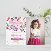 Pamper Pamper Pamper Party Anniversaire Invitation (Debout devant)