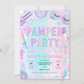 Pamper Party Glow Pastel Spa Make-up Verjaardagsfe Kaart (Voorkant)