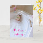 Pamper Yourself Carte Anniversaire (Fleur jaune)