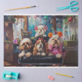 Pampered Paws Day in de Salon Decoupage Tissuepapier (Craft)