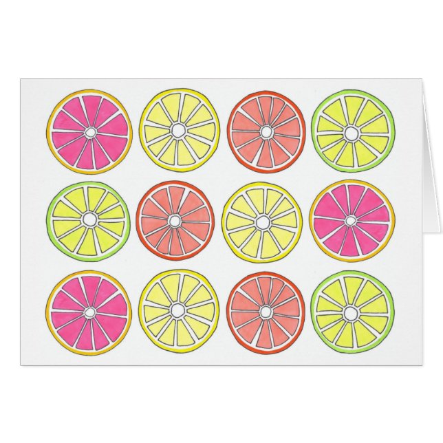 Pamplemousse Citron Lime Orange Citrus Fruits Slic (Devant horizontal)