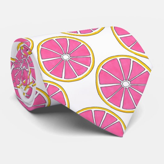 Pamplemousse rose Agrumes Fruit Cravate d'impressi (Roulé)