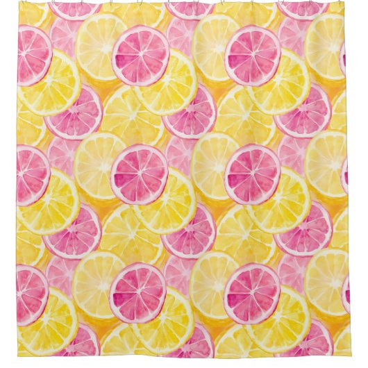 Pamplemousse rose et rideau de douche citron (Devant)