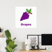 Pamplemousse violet avec poster de mots (Bureau à domicile)