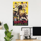 Pamplona San Fermin Poster (Thuiskantoor)