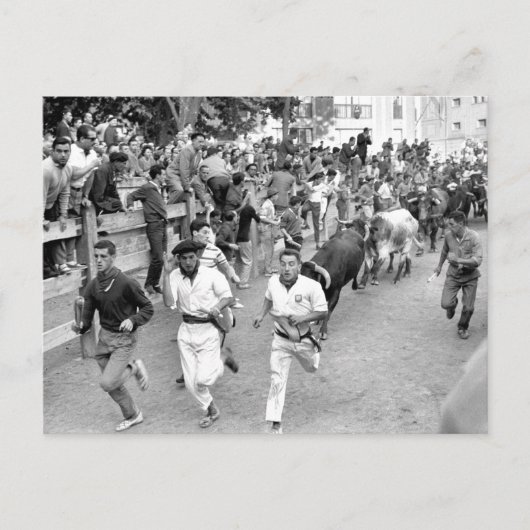 Pamplona Spain Running the Bulls Briefkaart (Voorkant)