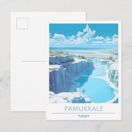 Pamukkale Turkije Reizen Briefkaart (Voorkant / Achterkant)