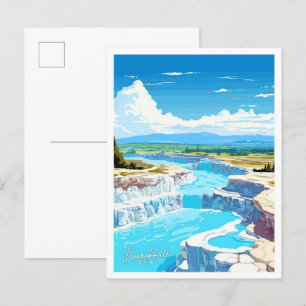 Pamukkale Turkije Reizen illustratie Briefkaart