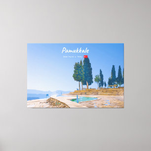 Pamukkale, Turkije - Thermische baden Canvas Afdruk