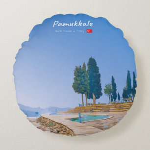 Pamukkale, Turkije - Thermische baden Rond Kussen