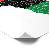 Pan African Flag Black History Maand Art Design Poster (Hoek)