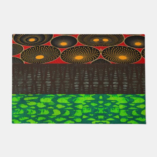 Pan African Flag Collage Deurmat (Voorkant)