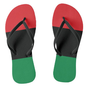 Pan African Flag, Happy Kwanzaa Teenslippers