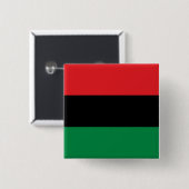 Pan African Flag, Happy Kwanzaa Vierkante Button 5,1 Cm (Voorkant /achterkant)