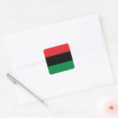 Pan African Flag, Happy Kwanzaa Vierkante Sticker (Envelop)