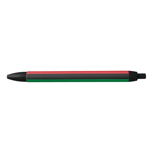 Pan African Flag, Happy Kwanzaa Zwarte Inkt Pen (Voorkant)