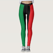Pan African Flag mode Heart & Unia Symbol Leggings (Voorkant)
