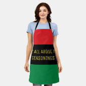 Pan African Flag, Seasonings All Apron Schort (Gedragen)