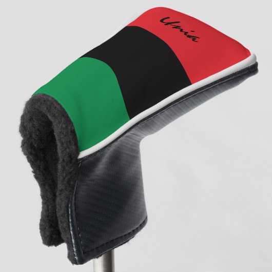 Pan African Flag & UNIA golfing / Sport Golfheadcover (3/4 voorkant)