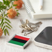 Pan African Flag & Unia Symbol / sport fan Sleutelhanger (Zijkant)