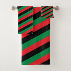Pan African Flag & Union Symbol / sport fan Bad Handdoek