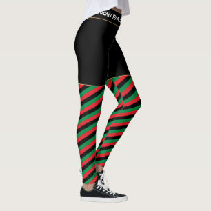 Pan African Flag & Union Symbol / sport fan Leggings