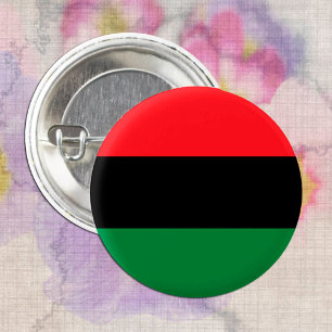 Pan African Flag & Union Symbol / sport fan Ronde Button 3,2 Cm
