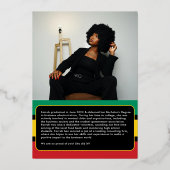 Pan African Graduation Party Folie Uitnodiging (Achterkant)