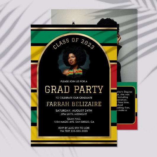 Pan African Graduation Party Folie Uitnodiging