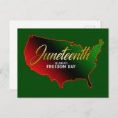 Pan African, Juneteenth Holiday Briefkaart (Voorkant / Achterkant)