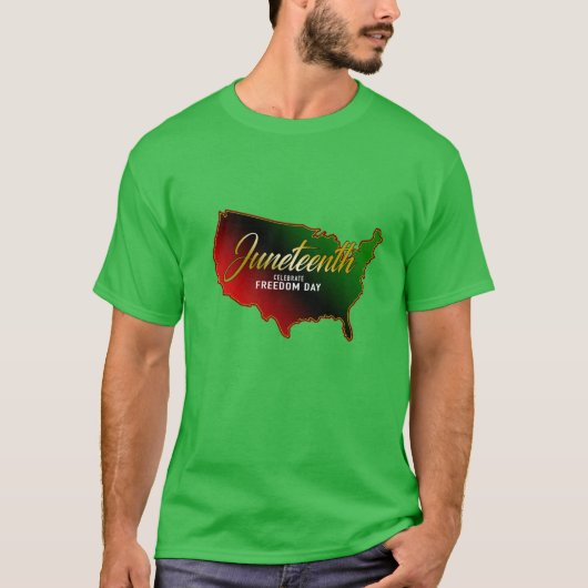 Pan African, Juneteenth T-Shirt (Voorkant)