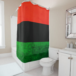 Pan African UNIA vlag Douchegordijn