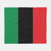 Pan African UNIA vlag Fleece Deken (Voorkant (Horizontaal))
