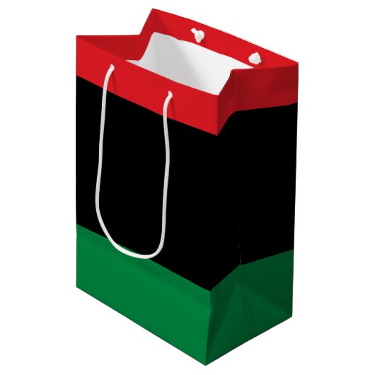 Pan African UNIA vlag Medium Cadeauzakje (Voorkant Gekanteld)