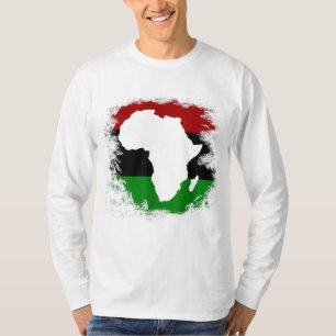 pan-Afrika Vlag-Afrikaanse continentale kaart pan- T-shirt
