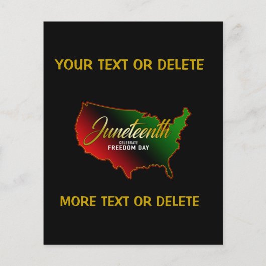 Pan Afrikaans, Juneteenth Flyer (Voorkant)