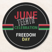 Pan-Afrikaans vlagontwerp, 10e herfst Ronde Kartonnen Onderzetter (Voorkant)