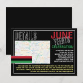 Pan-Afrikaans vlagontwerp, Juneteenth Detail Kaart (Voorkant / Achterkant)