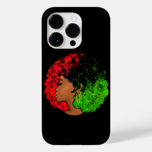 Pan-Afrikaans zwart meisje vrouw rood groen trots Case-Mate iPhone 14 Pro Hoesje