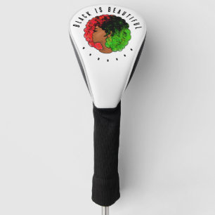 Pan-Afrikaans zwart meisje vrouw rood groen trots Golfheadcover